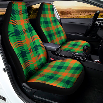 Saint Patrick's Day Buffalo Plaid Print Universal Fit Car Seat Covers