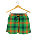 Saint Patrick's Day Buffalo Plaid Print Women's Shorts