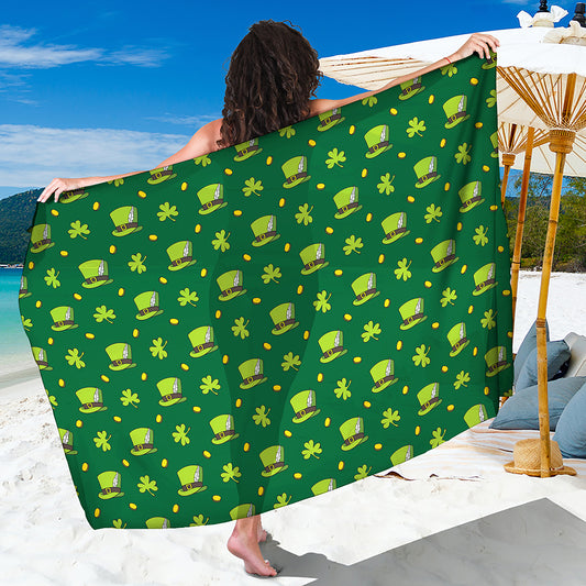 Saint Patrick's Day Celebration Print Beach Sarong Wrap