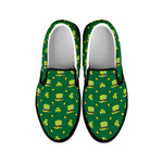 Saint Patrick's Day Celebration Print Black Slip On Shoes