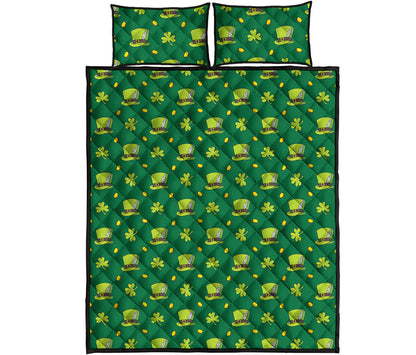 Saint Patrick's Day Celebration Print Quilt Bed Set
