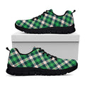 Saint Patrick's Day Irish Tartan Print Black Running Shoes