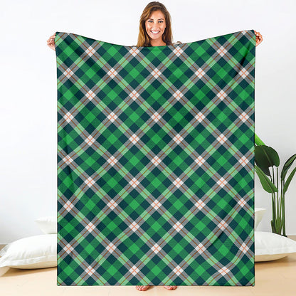 Saint Patrick's Day Irish Tartan Print Blanket