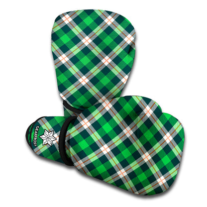 Saint Patrick's Day Irish Tartan Print Boxing Gloves