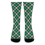Saint Patrick's Day Irish Tartan Print Crew Socks