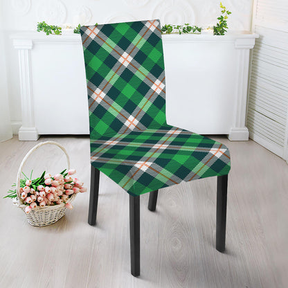 Saint Patrick's Day Irish Tartan Print Dining Chair Slipcover