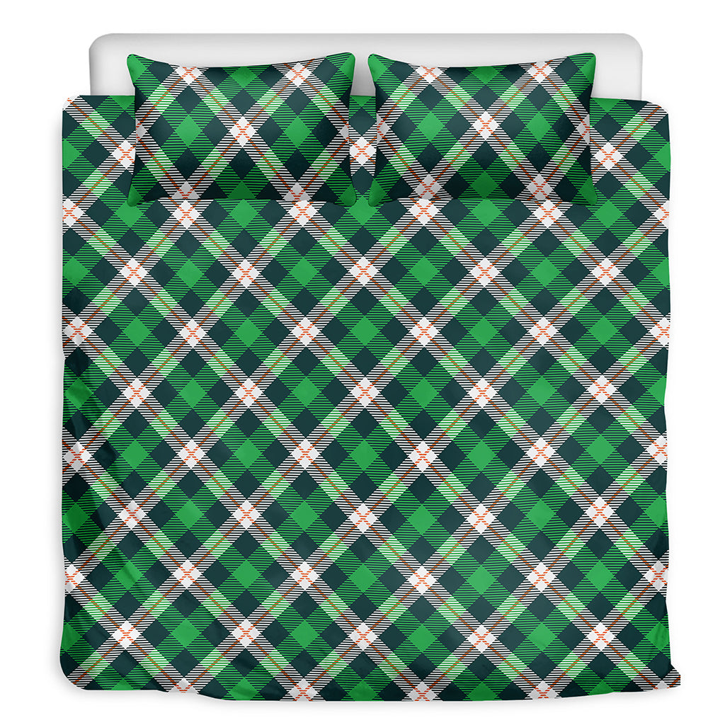 Saint Patrick's Day Irish Tartan Print Duvet Cover Bedding Set