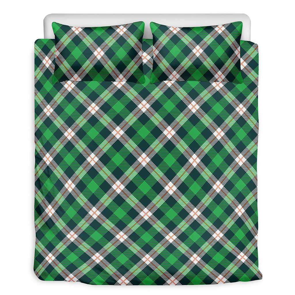 Saint Patrick's Day Irish Tartan Print Duvet Cover Bedding Set