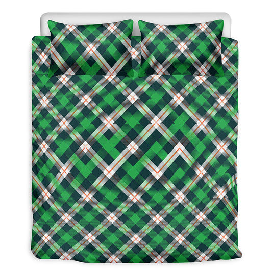 Saint Patrick's Day Irish Tartan Print Duvet Cover Bedding Set