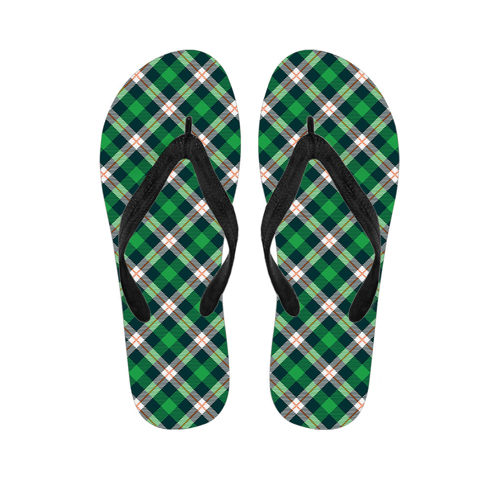 Saint Patrick's Day Irish Tartan Print Flip Flops