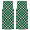 Saint Patrick's Day Irish Tartan Print Front and Back Car Floor Mats