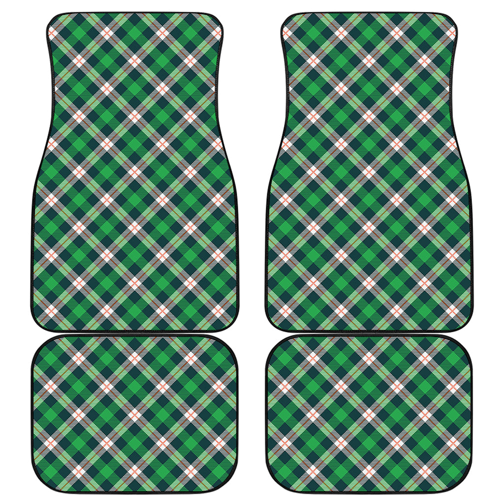 Saint Patrick's Day Irish Tartan Print Front and Back Car Floor Mats