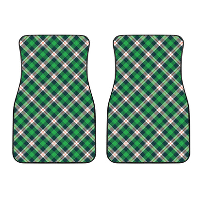 Saint Patrick's Day Irish Tartan Print Front Car Floor Mats