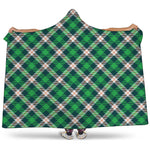 Saint Patrick's Day Irish Tartan Print Hooded Blanket