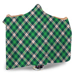 Saint Patrick's Day Irish Tartan Print Hooded Blanket