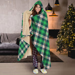 Saint Patrick's Day Irish Tartan Print Hooded Blanket