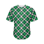 Saint Patrick's Day Irish Tartan Print Men's Baseball Jersey