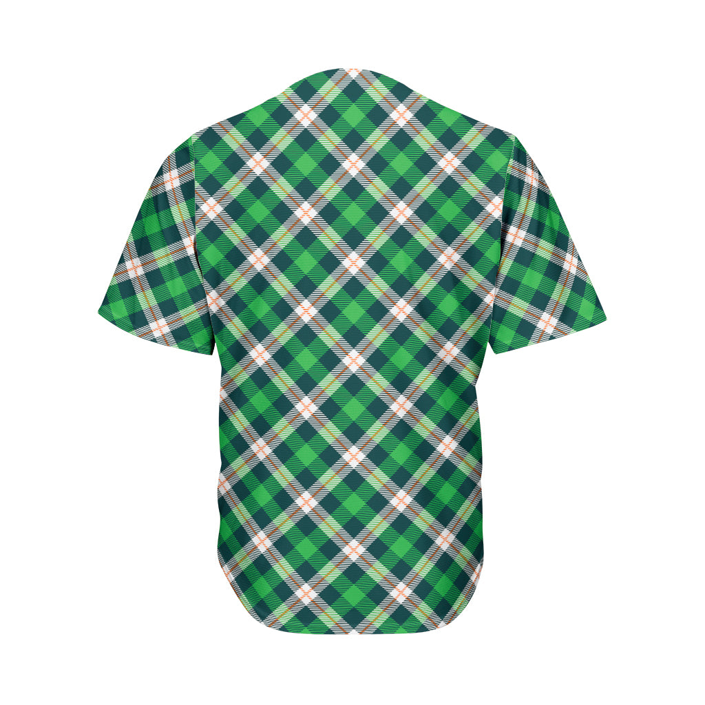 Saint Patrick's Day Irish Tartan Print Men's Baseball Jersey