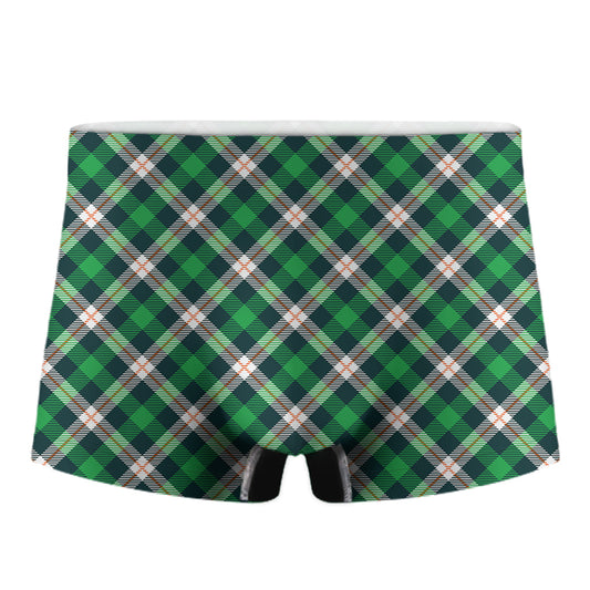 Saint Patrick's Day Irish Tartan Print Men's Boxer Briefs