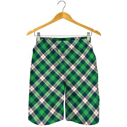 Saint Patrick's Day Irish Tartan Print Men's Shorts