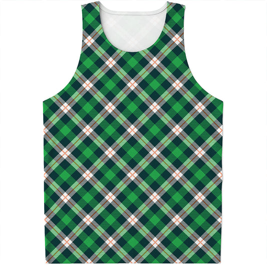 Saint Patrick's Day Irish Tartan Print Men's Tank Top