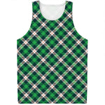 Saint Patrick's Day Irish Tartan Print Men's Tank Top