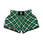 Saint Patrick's Day Irish Tartan Print Muay Thai Boxing Shorts
