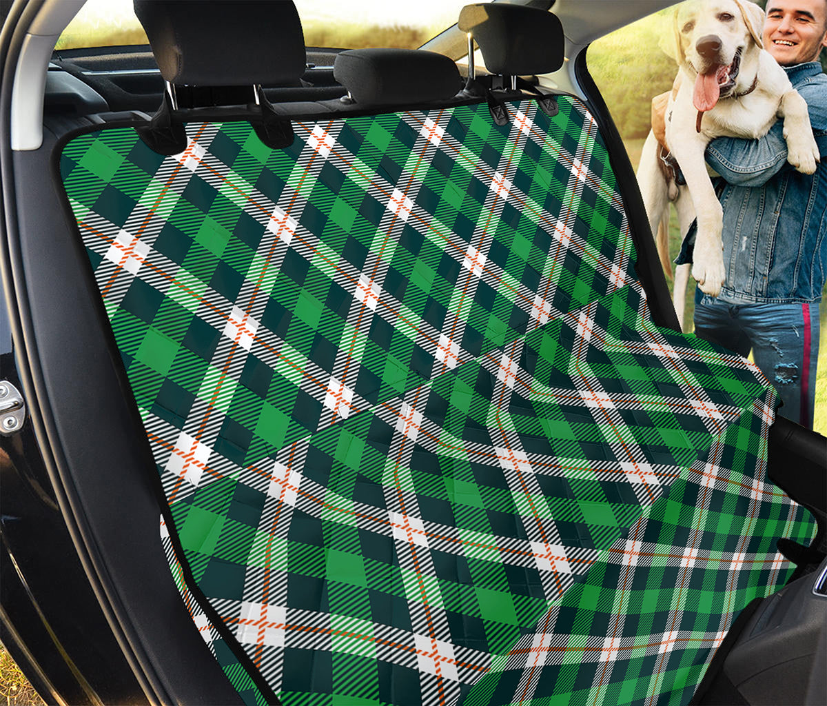 Saint Patrick's Day Irish Tartan Print Pet Car Back Seat Cover