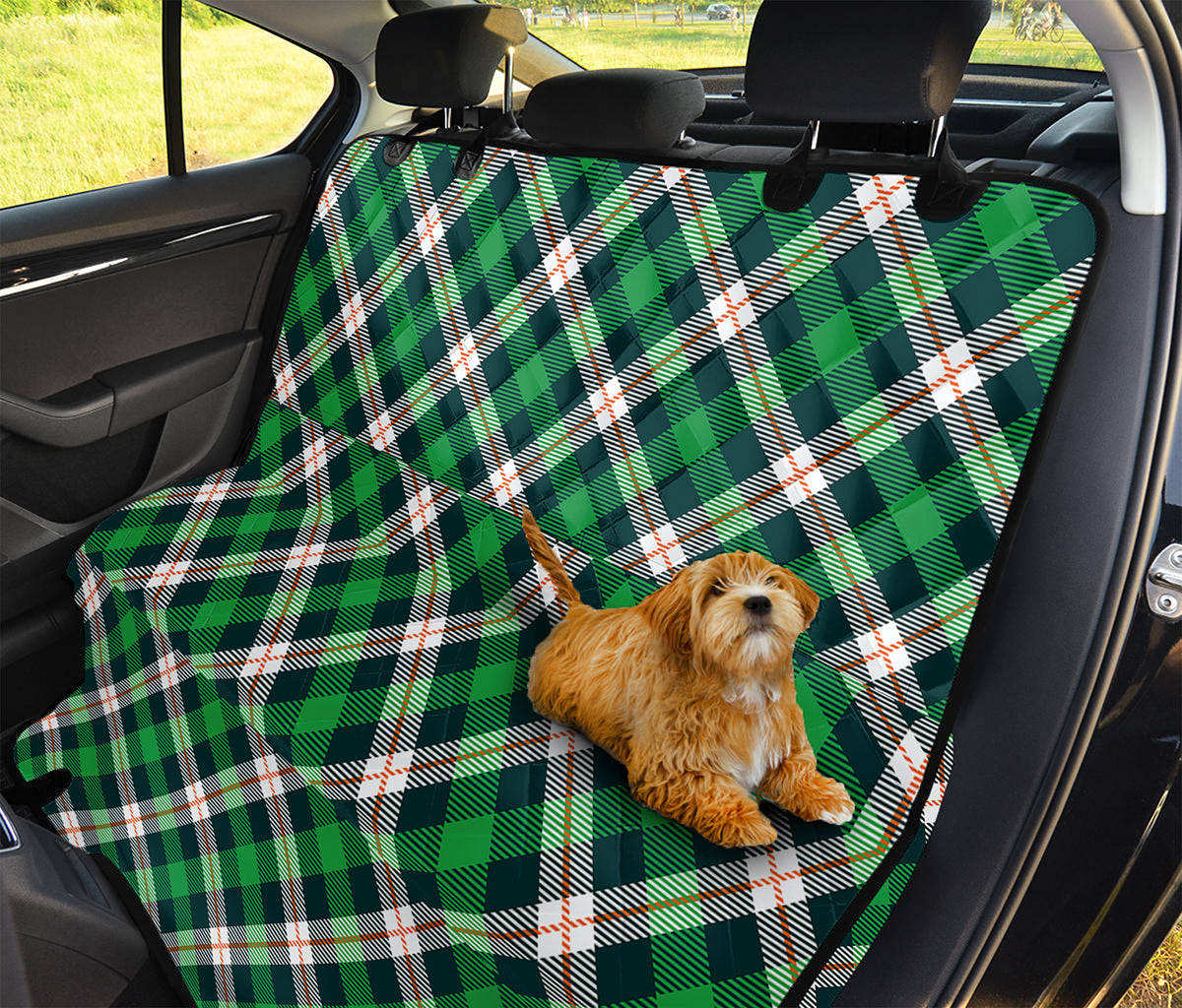 Saint Patrick's Day Irish Tartan Print Pet Car Back Seat Cover