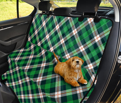 Saint Patrick's Day Irish Tartan Print Pet Car Back Seat Cover