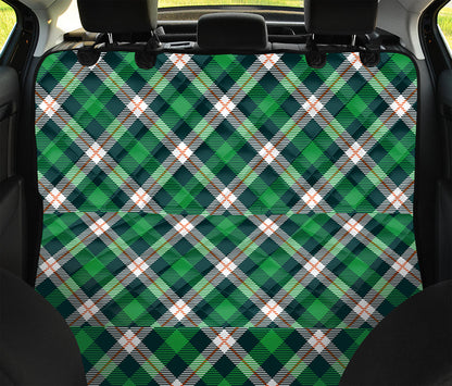 Saint Patrick's Day Irish Tartan Print Pet Car Back Seat Cover