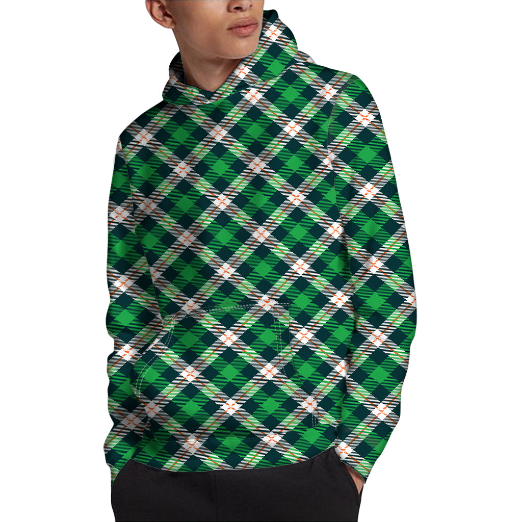 Saint Patrick's Day Irish Tartan Print Pullover Hoodie