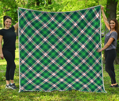 Saint Patrick's Day Irish Tartan Print Quilt