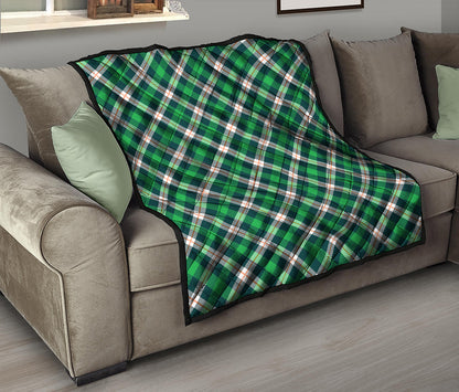 Saint Patrick's Day Irish Tartan Print Quilt
