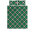 Saint Patrick's Day Irish Tartan Print Quilt Bed Set