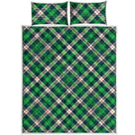 Saint Patrick's Day Irish Tartan Print Quilt Bed Set