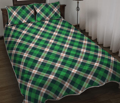 Saint Patrick's Day Irish Tartan Print Quilt Bed Set