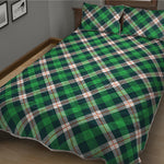 Saint Patrick's Day Irish Tartan Print Quilt Bed Set
