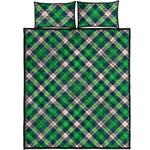 Saint Patrick's Day Irish Tartan Print Quilt Bed Set