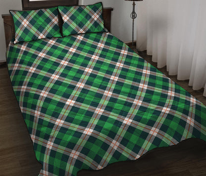 Saint Patrick's Day Irish Tartan Print Quilt Bed Set