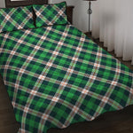 Saint Patrick's Day Irish Tartan Print Quilt Bed Set
