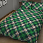 Saint Patrick's Day Irish Tartan Print Quilt Bed Set