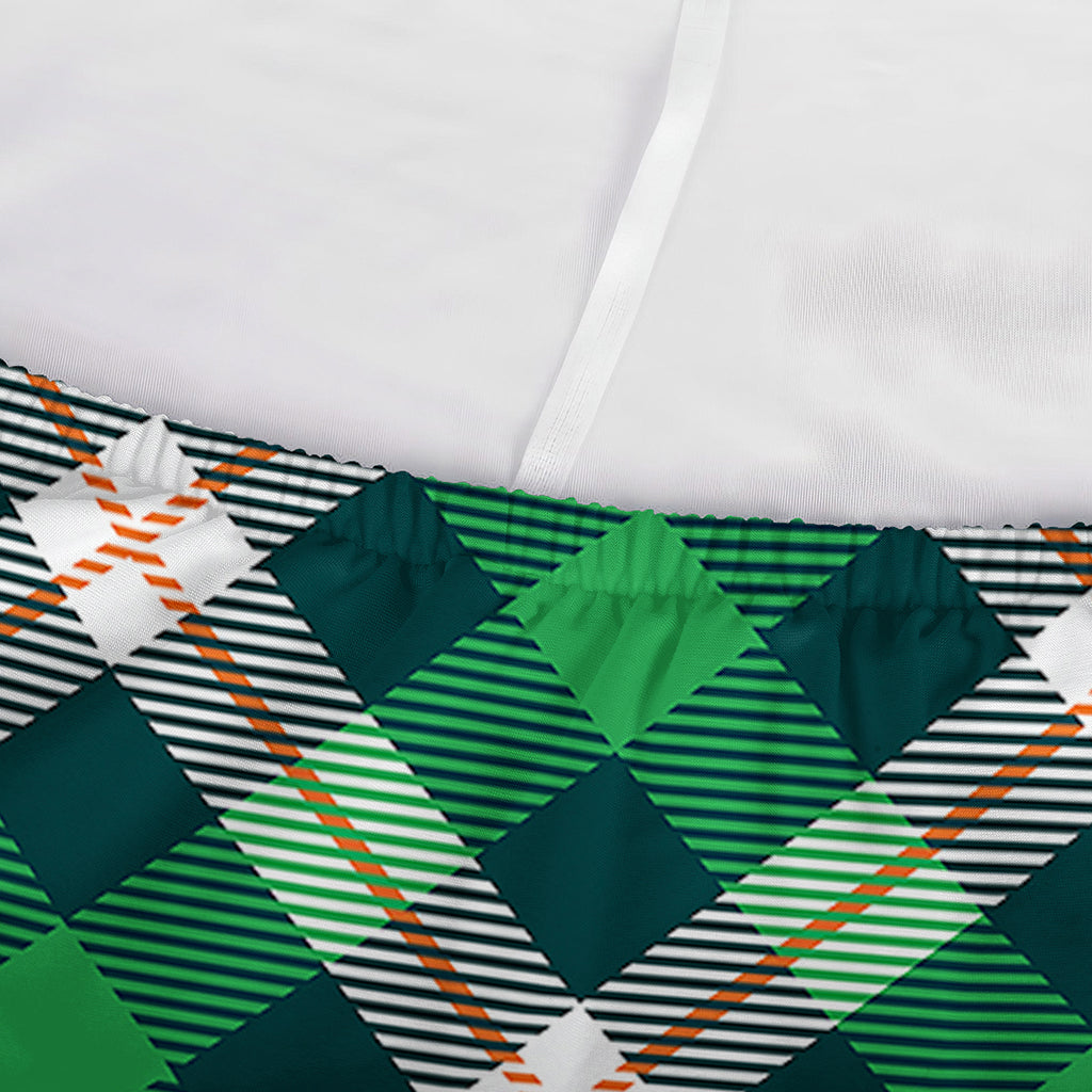 Saint Patrick's Day Irish Tartan Print Sofa Cover