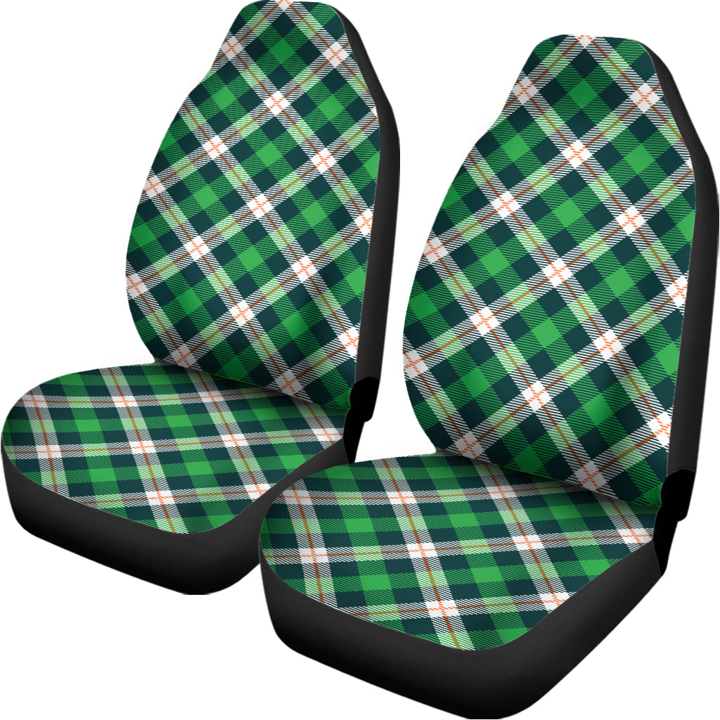 Saint Patrick's Day Irish Tartan Print Universal Fit Car Seat Covers
