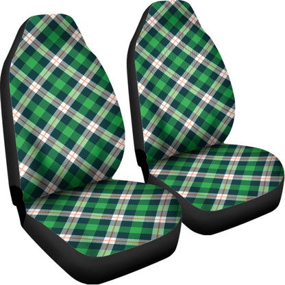 Saint Patrick's Day Irish Tartan Print Universal Fit Car Seat Covers