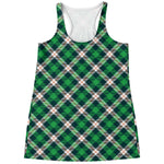 Saint Patrick's Day Irish Tartan Print Women's Racerback Tank Top