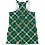 Saint Patrick's Day Irish Tartan Print Women's Racerback Tank Top