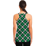 Saint Patrick's Day Irish Tartan Print Women's Racerback Tank Top