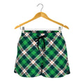Saint Patrick's Day Irish Tartan Print Women's Shorts