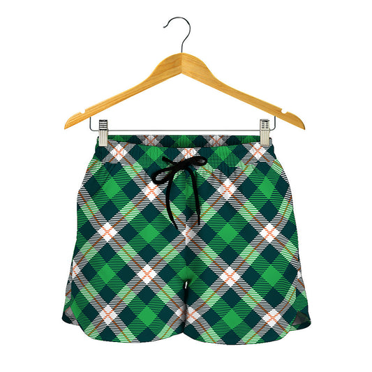 Saint Patrick's Day Irish Tartan Print Women's Shorts